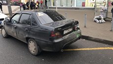 Автомобиль Daewoo Nexia на месте ДТП на Сходненской улице в Москве. 29 декабря 2017 Автомобиль Daewoo Nexia на месте ДТП на Сходненской улице в Москве. 29 декабря 2017