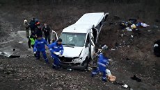 ДТП с микроавтобусом на трассе М-2 в Курской области. 10 января 2018 ДТП с микроавтобусом на трассе М-2 в Курской области. 10 января 2018