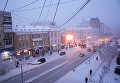 Одна из улиц города Якутск Одна из улиц города Якутск