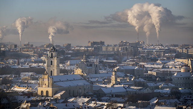 Зима в Вильнюсе Литва. Архивное
