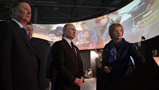 Президент РФ Владимир Путин во время посещения интерактивного музея Россия - моя история в Волгограде. 2 февраля 2018 Президент РФ Владимир Путин во время посещения интерактивного музея Россия - моя история в Волгограде. 2 февраля 2018