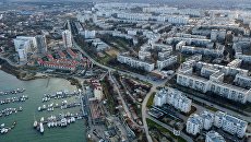 Вид на Стрелецкую бухту в Севастополе. Архивное фото Вид на Стрелецкую бухту в Севастополе. Архивное фото