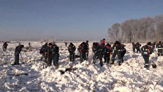 Сотрудники МЧС России в Раменском районе Московской области, где самолет Ан-148 Саратовских авиалиний рейса 703 потерпел крушение. 14 февраля 2018 Сотрудники МЧС России в Раменском районе Московской области, где самолет Ан-148 Саратовских авиалиний рейса 703 потерпел крушение. 14 февраля 2018