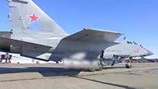 Экипаж истребителя МиГ-31 ВКС провел учебный пуск гиперзвуковой ракеты Кинжал. Архивное фото Экипаж истребителя МиГ-31 ВКС провел учебный пуск гиперзвуковой ракеты Кинжал. Архивное фото