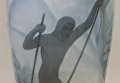 Рудольф Вильде (под вопросом). Ваза с изображением лыжников. Первая половина 1930-х. ЛФЗ. Фарфор, роспись подглазурная Рудольф Вильде (под вопросом). Ваза с изображением лыжников. Первая половина 1930-х. ЛФЗ. Фарфор, роспись подглазурная