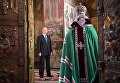 Президент РФ Владимир Путин и патриарх Московский и всея Руси Кирилл во время благодарственного молебна по случаю инаугурации. 7 мая 2018 Президент РФ Владимир Путин и патриарх Московский и всея Руси Кирилл во время благодарственного молебна по случаю инаугурации. 7 мая 2018
