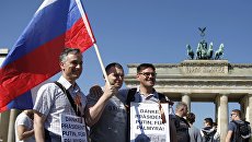 Участники шествия Бессмертный полк в Берлине Участники шествия Бессмертный полк в Берлине