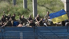 Украинские военные в Луганской области. Архивное фото Украинские военные в Луганской области. Архивное фото