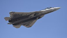 Многофункциональный истребитель Су-57. Архивное фото Многофункциональный истребитель Су-57. Архивное фото