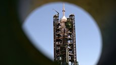 Ракета-носитель Союз-ФГ с пилотируемым кораблем Союз МС-09. Архивное фото Ракета-носитель Союз-ФГ с пилотируемым кораблем Союз МС-09. Архивное фото