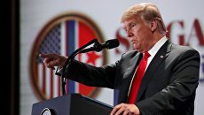 Президент США Дональд Трамп на пресс-конференции, посвещенной итогам саммита в Сингапуре. 12 июня 2018 Президент США Дональд Трамп на пресс-конференции, посвещенной итогам саммита в Сингапуре. 12 июня 2018