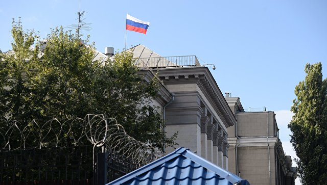 Здание посольства Российской Федерации в Киеве. Архивное фото