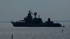 Ракетный крейсер Маршал Устинов. Архивное фото Ракетный крейсер Маршал Устинов. Архивное фото