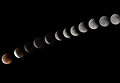 Комбинация из 14 фотографий показывает Луну во время полного лунного затмения недалеко от города Ла-Пуэнте на острова Тенерифе. 27 июля 2018 Комбинация из 14 фотографий показывает Луну во время полного лунного затмения недалеко от города Ла-Пуэнте на острова Тенерифе. 27 июля 2018