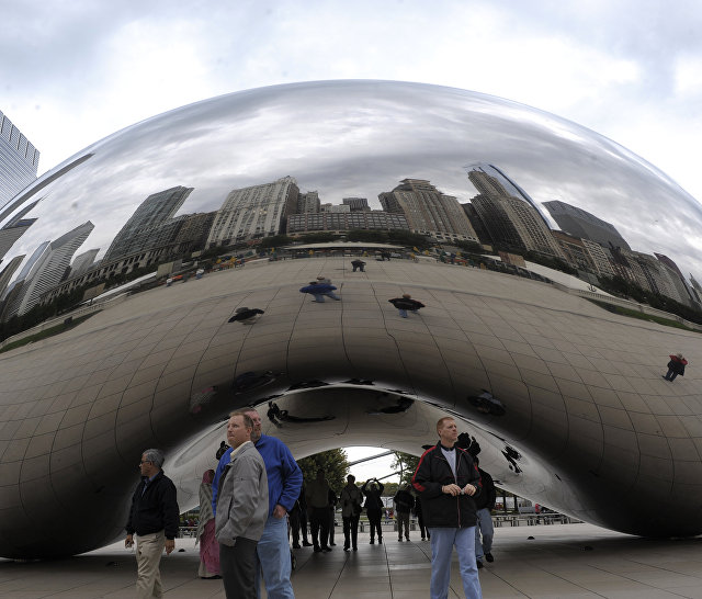 Арт-объект в Millennium Park, Чикаго Арт-объект в Millennium Park, Чикаго