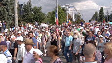 Многотысячные протесты в центре Кишинева Многотысячные протесты в центре Кишинева