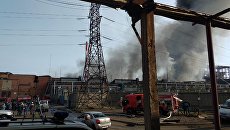 Возгорание на заводе Электроцинк во Владикавказе. Архивное фото Возгорание на заводе Электроцинк во Владикавказе. Архивное фото