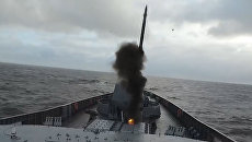 Запуск ракет с фрегата Адмирал Горшков. Кадры Минобороны РФ Запуск ракет с фрегата Адмирал Горшков. Кадры Минобороны РФ