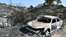 Автомобиль, сгоревший в результате лесных пожаров, в окрестностях города Малибу в штате Калифорния. 17 ноября 2018 Автомобиль, сгоревший в результате лесных пожаров, в окрестностях города Малибу в штате Калифорния. 17 ноября 2018