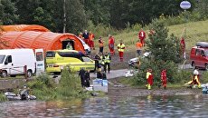 Лагерь спасателей на острове острове Утейя Лагерь спасателей на острове острове Утейя