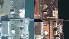 Спутниковая съемка последствий землетрясения на АЭС Фукусима-2. Архивное фото Спутниковая съемка последствий землетрясения на АЭС Фукусима-2. Архивное фото