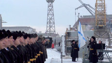Андреевский флаг поднялся над подводным крейсером Юрий Долгорукий Андреевский флаг поднялся над подводным крейсером Юрий Долгорукий