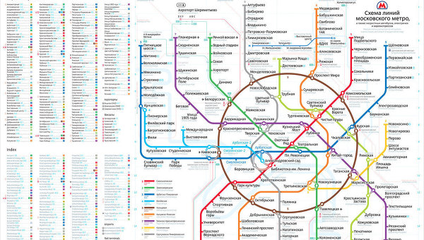 московское метро схема с вокзалами