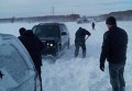 Снежные заторы на трассах в Новосибирской области Снежные заторы на трассах в Новосибирской области