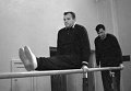 Ю.Гагарин и В.Быковский во время занятий гимнастикой Ю.Гагарин и В.Быковский во время занятий гимнастикой