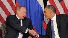 Президент РФ В.Путин встретился с президентом США Б.Обамой Президент РФ В.Путин встретился с президентом США Б.Обамой