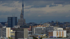 Вид на Москву с Воробьевых гор. Архивное фото Вид на Москву с Воробьевых гор. Архивное фото