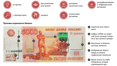 5000 рублей: как определить подлинность купюры и что делать с подделкой 5000 рублей: как определить подлинность купюры и что делать с подделкой
