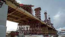 Строительство третьего моста в Новосибирске, архивное фото Строительство третьего моста в Новосибирске, архивное фото