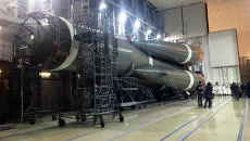 Ракетоноситель Союз-2-1Б на космодроме Плесецк. Архивное фото Ракетоноситель Союз-2-1Б на космодроме Плесецк. Архивное фото